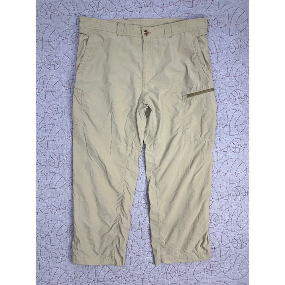 ExOfficio Pants Khaki Insect Shield Nylon Hiking / Mens 40x32